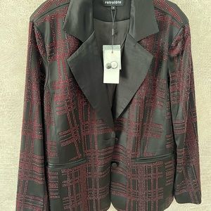 Retrofete ivy rhinestone blazer